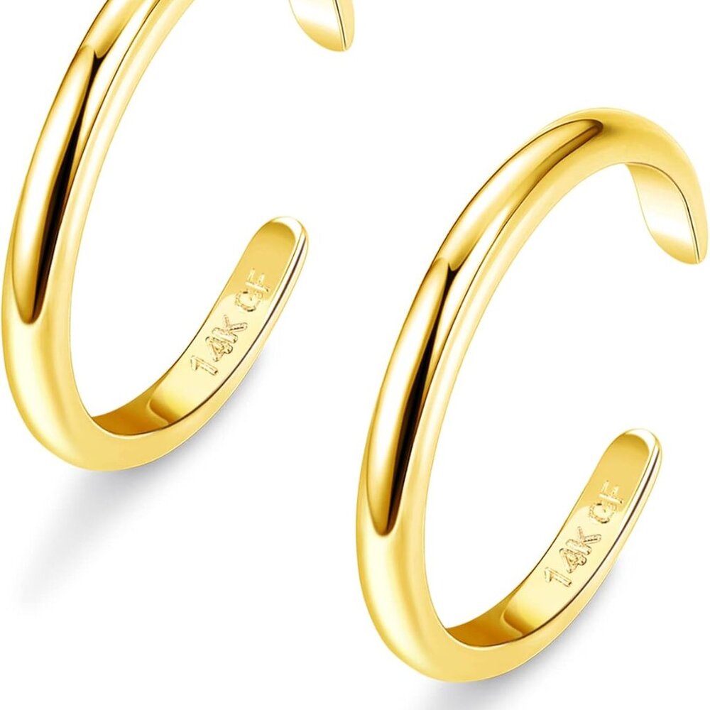 14k Gold Filled Toe Rings Adjustable Toe Ring For Women Thin Toe Rings Open Band